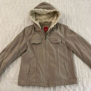 Esprit winter coat with fur lined hood
